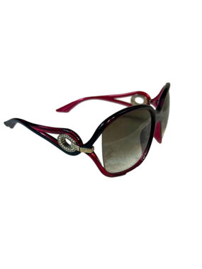 Dior VOLUTE2STR Chic Red Sunglasses with Rhinestone Detail OF5058S57N